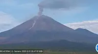 Gunung Semeru Enam Kali Erupsi, Lontaran Abu Tertinggi Capai 1,2 Km