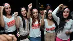 Puluhan perempuan cantik meramaikan sidang praperadilan yang diajukan Komjen Pol Budi Gunawan di PN Jakarta Selatan, Senin (9/2/2015). (Liputan6.com/Johan Tallo)