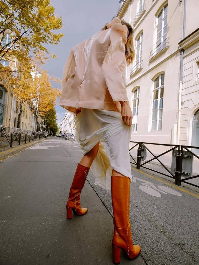 Sean Sheila layered organza suit at Paris Fashion Week 2020