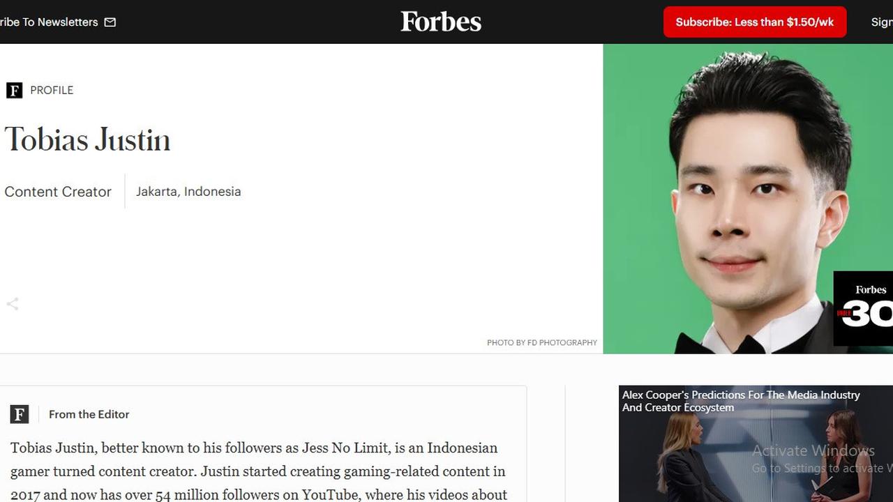 Forbes Pilih Jess No Limit Masuk 30 Under 30 Asia, Kok Bisa?