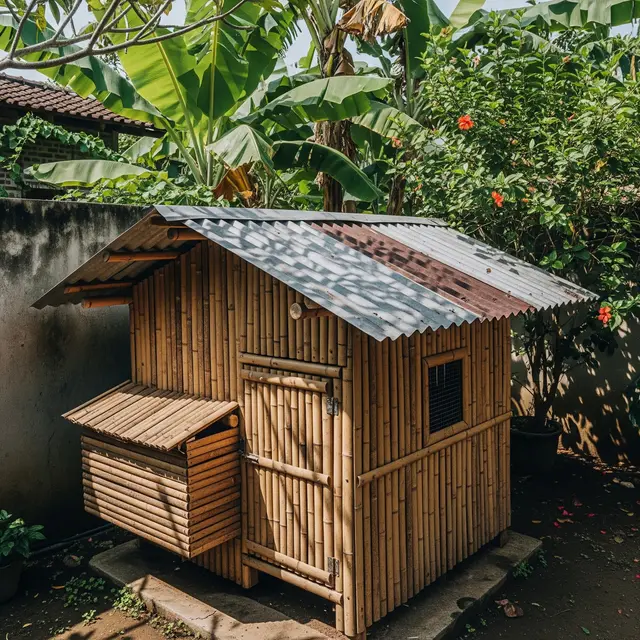 9 Desain Kandang Ayam Petelur dari Bambu Bekas, Sederhana tapi Fungsional