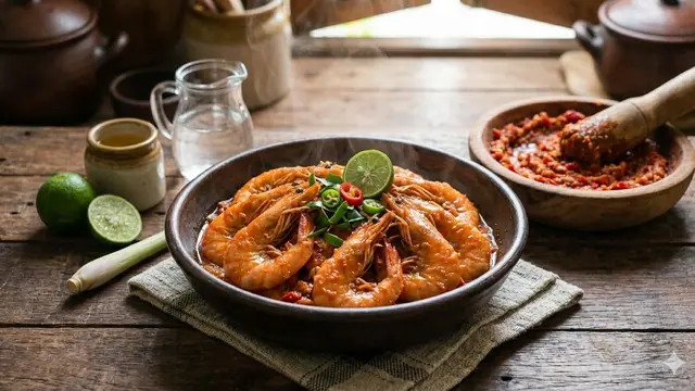Cara Buat Sambal Udang Ala Rumah Makan Padang (Foto: Gemini AI)