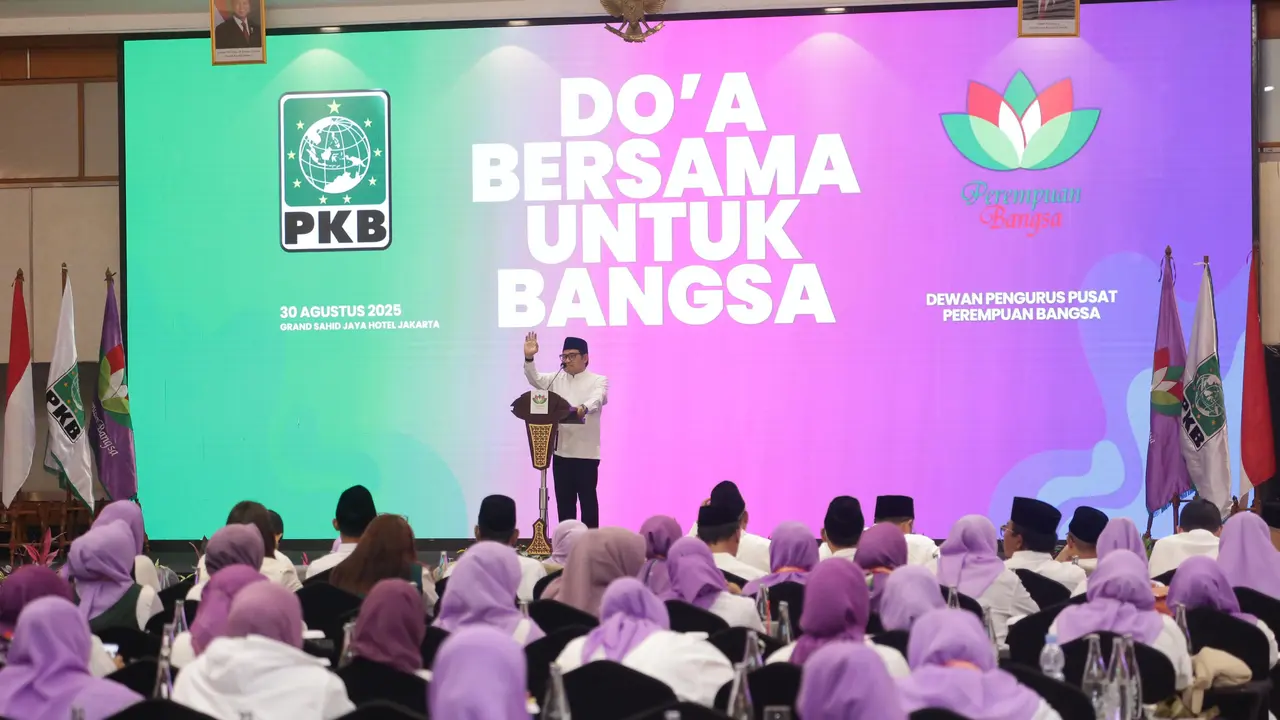 Ketua Umum DPP Partai Kebangkitan Bangsa (PKB) Abdul Muhaimin Iskandar alias Cak Imin saat menghadiri Doa Keselamatan Bangsa di Jakarta, Sabtu (30/8/2025) (Istimewa)