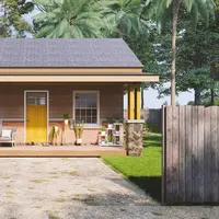 Ilustrasi rumah sederhana di kampung (Foto: Pinterest)