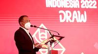 Menpora Zainudin Amali saat menghadiri undian Piala Asia Bola Basket 2022