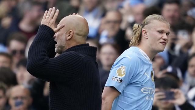 Foto: Momen Erling Haaland Ribut dengan Pep Guardiola, City Hancurkan Wolverhampton di Liga Inggris