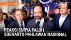 Ketua Umum Partai NasDem Surya Paloh memberikan selamat untuk keluarga besar Presiden ke-2 RI Soeharto. Soeharto mendapat gelar pahlawan nasional. Pemberian gelar diberikan oleh Presiden Prabowo Subianto, Senin (10/11).
