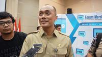 Dirjen Kependudukan dan Pencatatan Sipil Kementerian Dalam Negeri, Zudan Arif Fakrulloh, saat ditemui di kantor Kemkominfo, Selasa (7/11/2017) kemarin. Liputan6.com/ Agustins Setyo Wardani