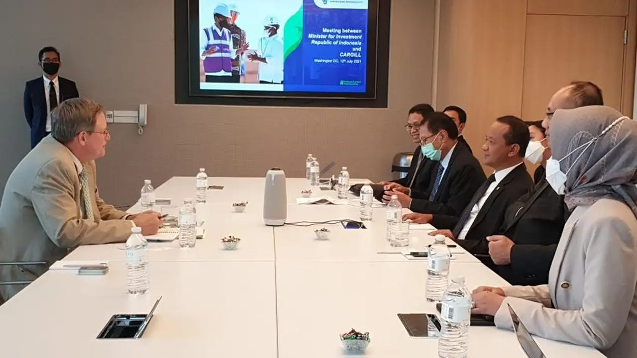 Menteri Investasi/Kepala BKPM  Bahlil Lahadalia, melakukan pertemuan dengan perwakilan Cargill di Washington DC dalam rangkaian kunjungan kerja ke AS.