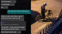 Driver Ojol Ini Kayuh Sepeda Sejauh 15 Km Untuk Antarkan Obat, Demi Makan Anak Istri