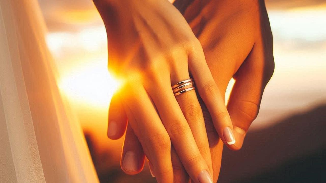 Ilustrasi Cincin Kawin di Jari Manis
