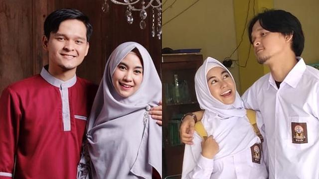6 Potret Annisa Rahma Syuting Bareng Suami Kompak Pakai Seragam Sma Hot Liputan6 Com