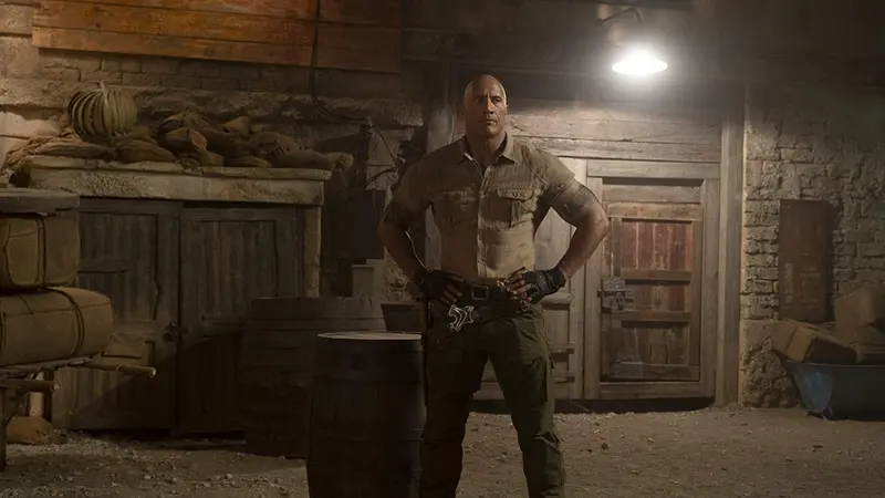 Dwayne Johnson di lokasi syuting Jumanji: The Next Level. (Foto: Dok. IMDb/ Columbia Pictures)