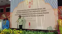 Gubernur DKI Jakarta Djarot Saiful Hidayat minta ASN menjadi pelayan masyarakat, Sabtu (15/7/2017). (Liputan6.com/Devira Prastiwi)