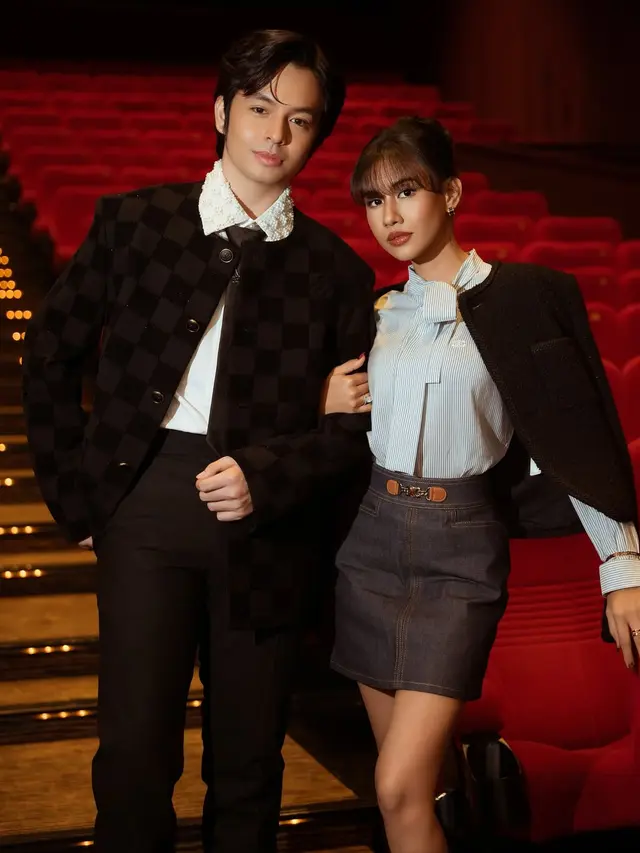 Gaya Serasi Angga Yunanda dan Shenina Cinnamon Kompak dalam Blazer Louis Vuitton di Premiere Film Dopamin