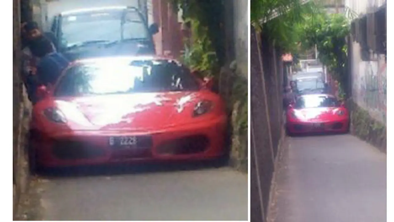 Mobil Ferari Kevin Aprilio Nyangkut Buat Gelitik publik