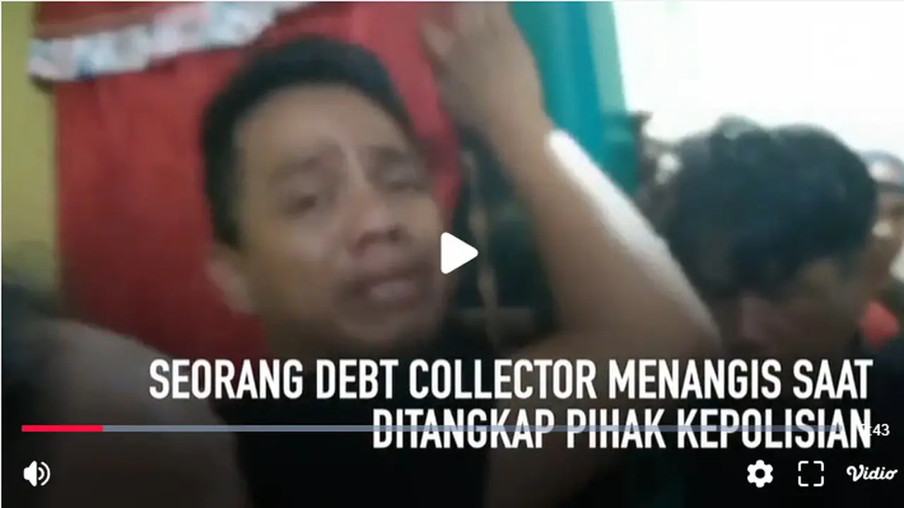 Debt Collector di Palembang Nangis saat Ditangkap