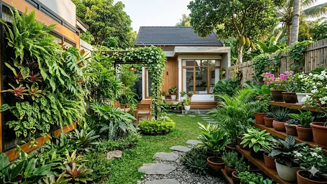 Desain Taman Belakang Rumah 7x12 Sempit tapi Estetik