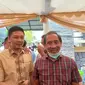 Mantan Wali kota Kendari Adriatma Dwi Putra (kemeja cokelat) usai bebas dari Lapas Kelas IIB Kolaka.(Liputan6.com/Ahmad Akbar Fua)