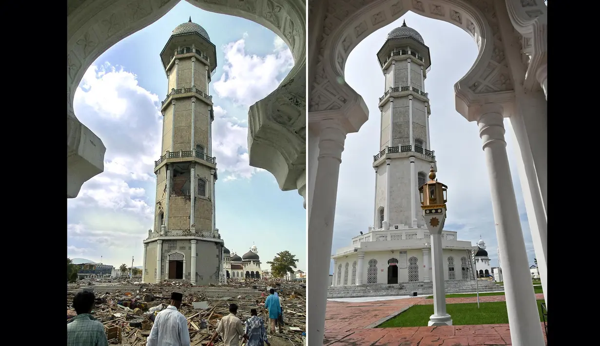 Jumlah korban jiwa di negara-negara terdampak akibat tsunami besar yang terjadi pada akhir tahun 2004 mencapai 226.308 jiwa. (Foto oleh: Chaideer MAHYUDDIN and Bay ISMOYO/AFP)