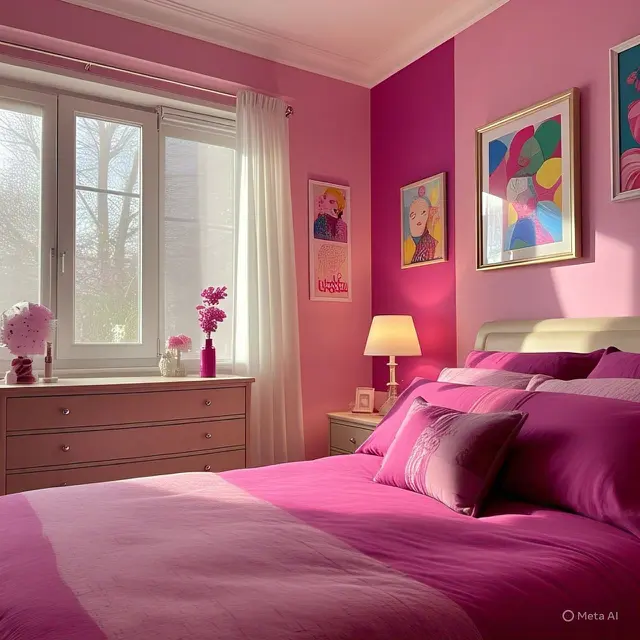 Inspirasi Cat Kamar yang Sempit Warna Pink Fanta