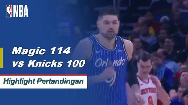 Nikola Vucevic mendominasi cat untuk Magic dalam kemenangan 114-100 atas Knicks. Vucevic selesai dengan 29 poin dan 13 rebound untuk Orlando dalam kemenangan.