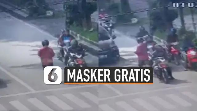 VIDEO: Pria Ini Bagikan Masker Gratis Saat Hujan Abu Gunung Merapi