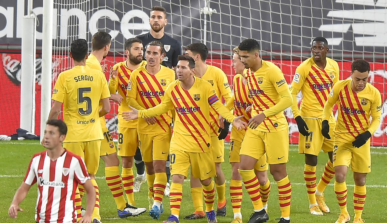 Foto Duet Messi Dan Pedri Bawa Barcelona Tembus 3 Besar Spanyol Bola Com