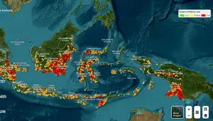 Update Sebaran Titik Api Pemicu Kebakaran Hutan di Sumatra dan Kalimantan