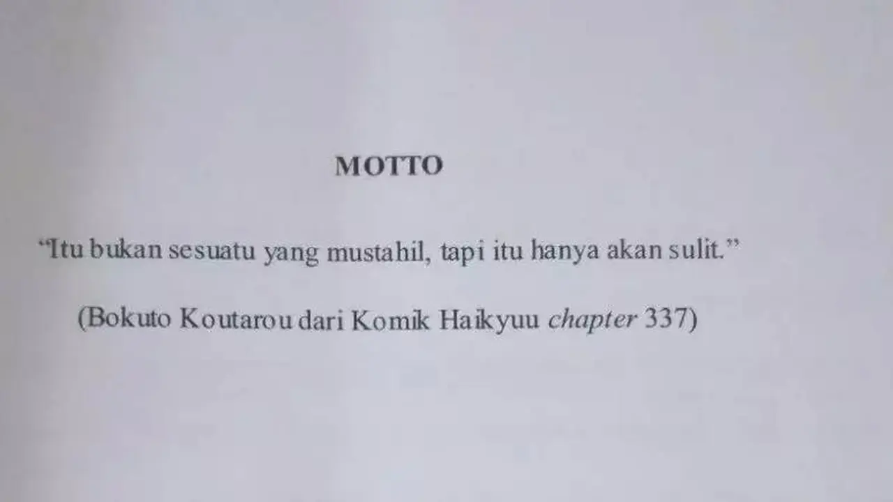 10 Potret Motto Hidup Kocak Dalam Skripsi Ini Nyeleneh Bikin Dosen