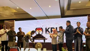 Komisi Pemilihan Umum (KPU) DKI Jakarta mulai melakukan sosialisasi tahapan pelaksanaan pemilihan kepala daerah (Pilkada) 2024. (Liputan6.com/Winda Nelfira).