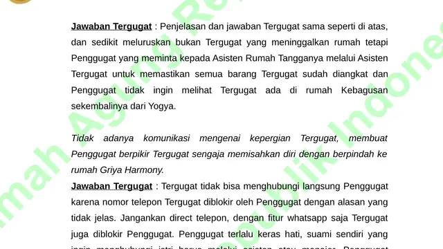 Dokumen perceraian Ria Ricis dan Teuku Ryan. (Foto: Dok. putusan.mahkamahagung.go.id)