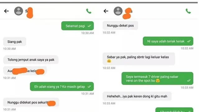 Driver Ojek Online Jemput Anak Sekolah