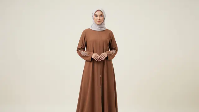 Abaya Modern Warna Mocca