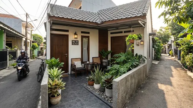 10 Desain Teras Minimalis Plus Taman Mini untuk Rumah Kecil Tanpa Menghabiskan Area Jalan