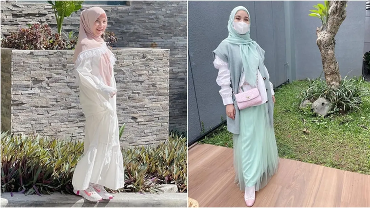 7 Potret OOTD Busana Muslim Ala Chacha Frederica, Inspirasi Gaya Baju Lebaran