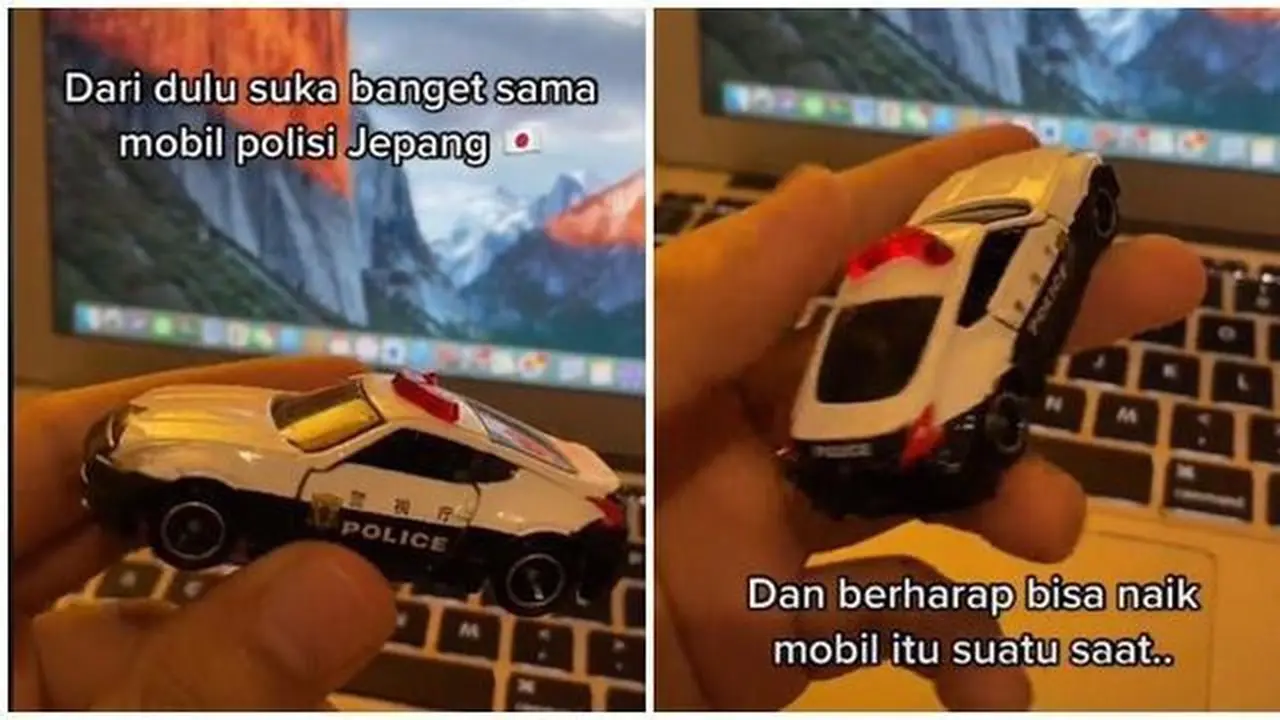 Miliki Impian Naik Mobil Polisi Jepang (Sumber: TikTok/@droopingllama)