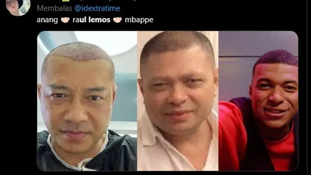 Unggahan warganet soal Anang, Mbappe, dan Raul Lemos.