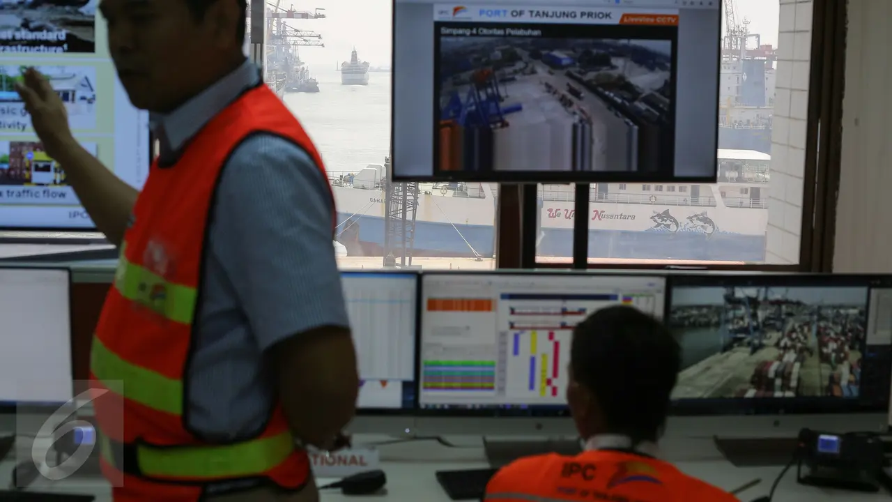 Begini Suasana Ruang pantau IPC Tanjung Priok
