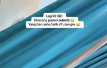 Detik-Detik Pasien Pria di IGD 'Diserang' oleh Pasien Sebelahnya, ini yang Hampir Terjadi pada Infusnya Sampai Teriak Panggil Suster