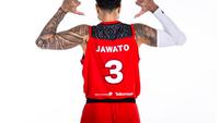 Jersey baru timnas basket Indonesia yang bercorak batik Lombok jelang pertandingan melawan Australia, Sabtu (16/7/2022) (Sumber: FIBA)