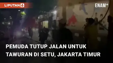 Beredar video viral terkait sekelompok pemuda tawuran. Kejadian ini berada di Jalan Raya Setu, Cipayung, Jakarta Timur. Sabtu (28/10/2023)