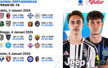 Berikut Jadwal Live Streaming Serie A Pekan Ke-18, Tayang di Vidio