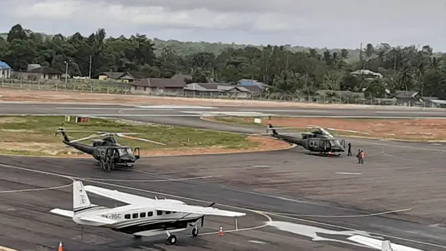 lima armada helikopter dan pesawat digunakan bantu pencarian helikopter MI-17