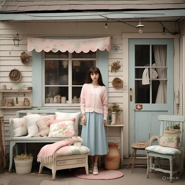 Model Depan Rumah Sederhana dengan Teras Shabby Chic