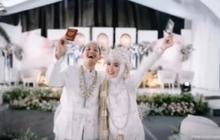 Pakai Template Aplikasi Edit Foto, Momen Pernikahan Pasangan Ini Jadi Mencengangkan