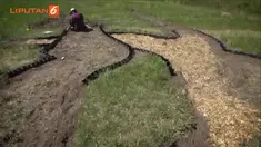 Lukisan ini selesai dalam waktu 6 bulan karena kawasan yang digunakan harus digarap mulai dari menggali tanah, menanam dan memotong bahan yang digunakan.