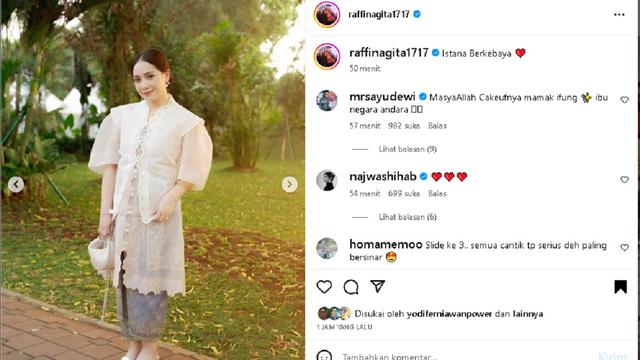 Potret Nagita Slavina hadir di acara Istana Berkebaya (Foto: instagram raffinagita1717)