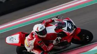M. Adenanta Putra siap mempertahankan gelar juara umum kelas National Supersport 600cc pada ajang Mandalika Racing Series 2025. (PT AHM)