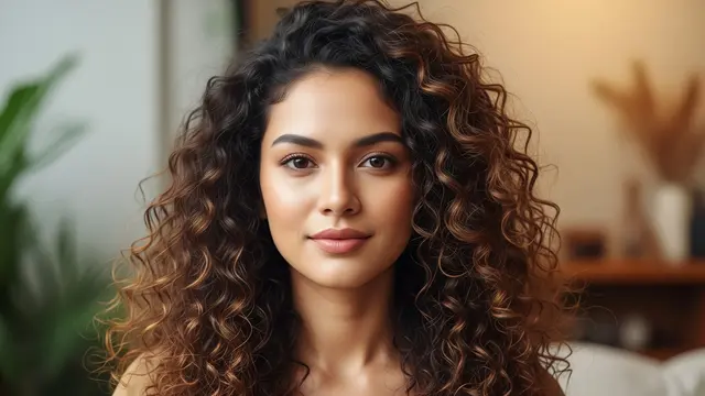 Model Rambut Panjang Curly Bawah yang Natural